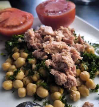 ensalada de garbanzos con perifollo