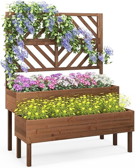 Jardineras con enrejado